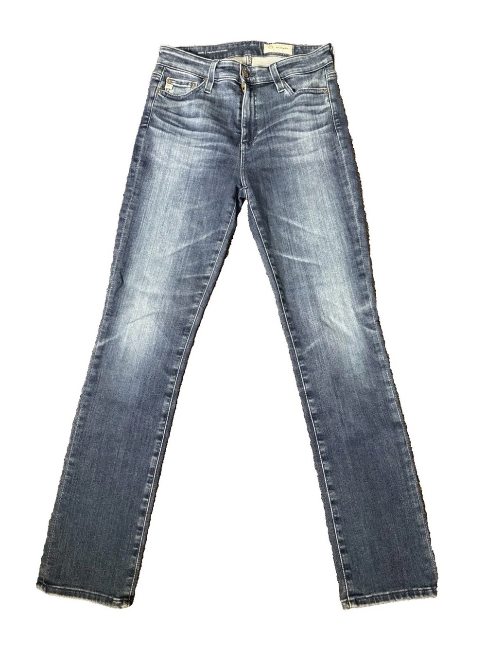 AG-ED Adriano Goldschmied Women's 26 Mari High Rise Slim Straight Jeans Blue